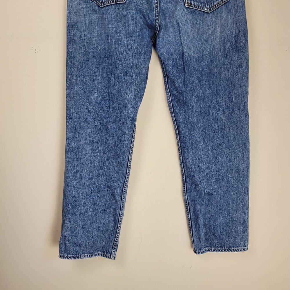 GRLFRND Helena High Rise Straight Jeans Womens Size 28 Distressed Blue Denim - Picture 4 of 13